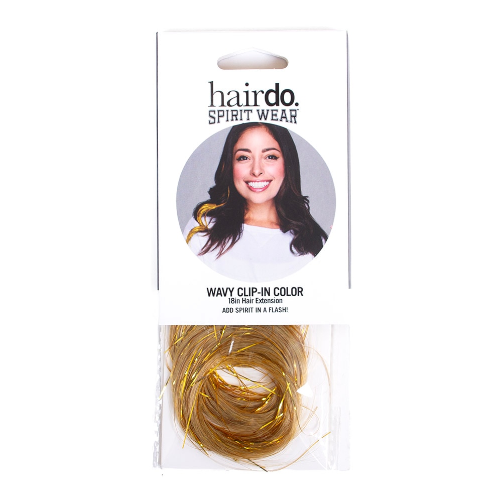 Ducks Spirit, Gold, Hair Care, Accessories, Women, 18", HairUWear, Clip-in-Color, Wavy, Hair Extension, 951921